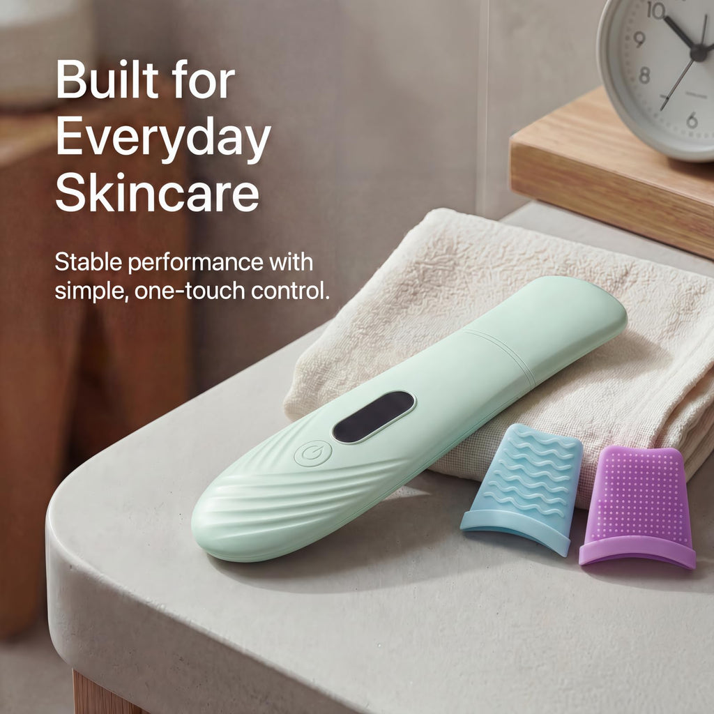 Skin Scrubber Face Spatula, Blackhead Remover Tool for Facial Deep Cleansing, Face Spatula Pore Cleaner with 4 Modes, Whitehead Remover, Blackhead Extractor, Face Scrubber (Green)