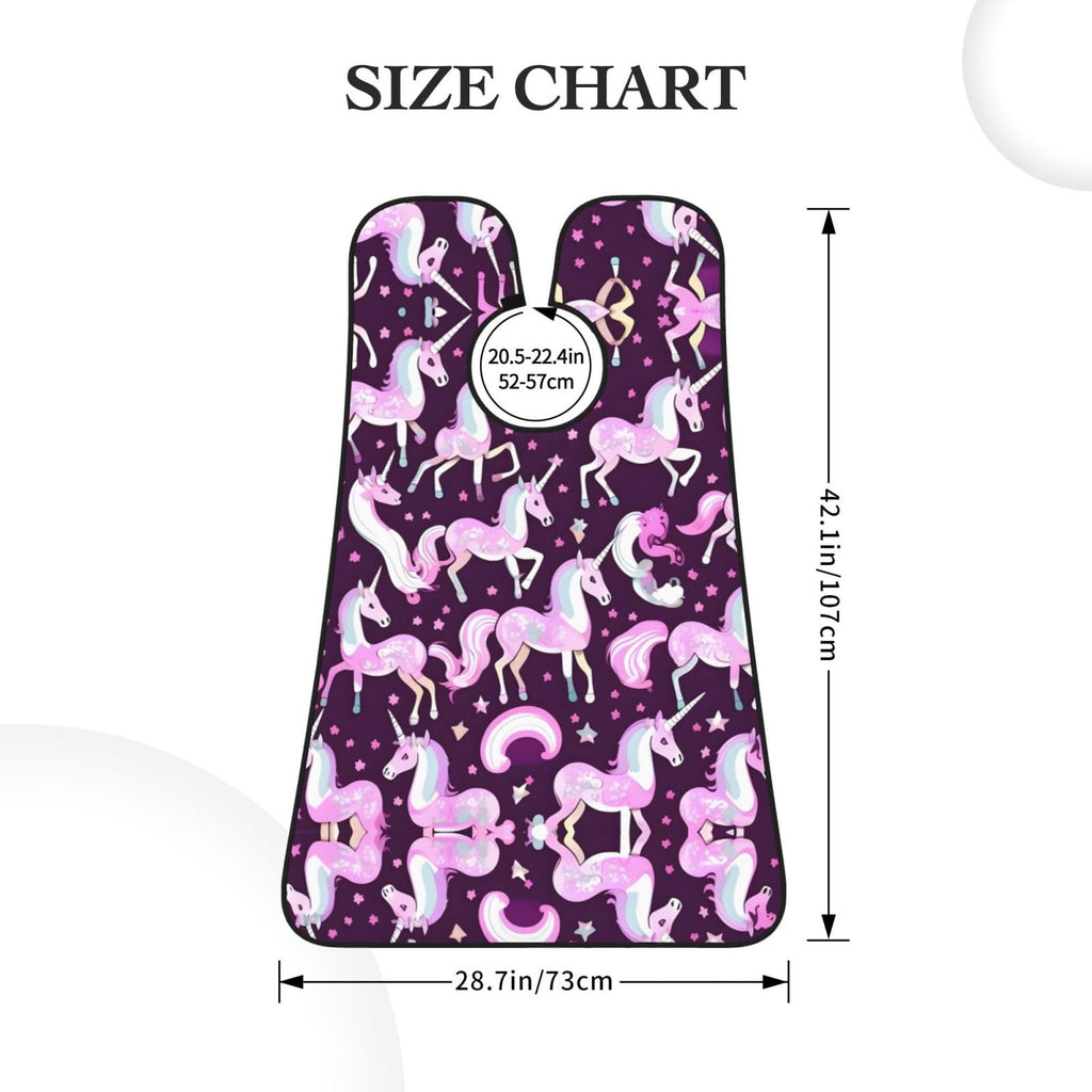 YQxwJL Unicorns Pinks Print Beard Bib Shaving Apron, Beard Hair Trimming Cape Gift For Dad