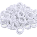 QRTVI 120 Pcs Baby Hair Ties, Cotton Toddler Hair Ties for Girls and Kids, Multicolor Small Seamless Hair Bands Elastic Ponytail Holders (White)