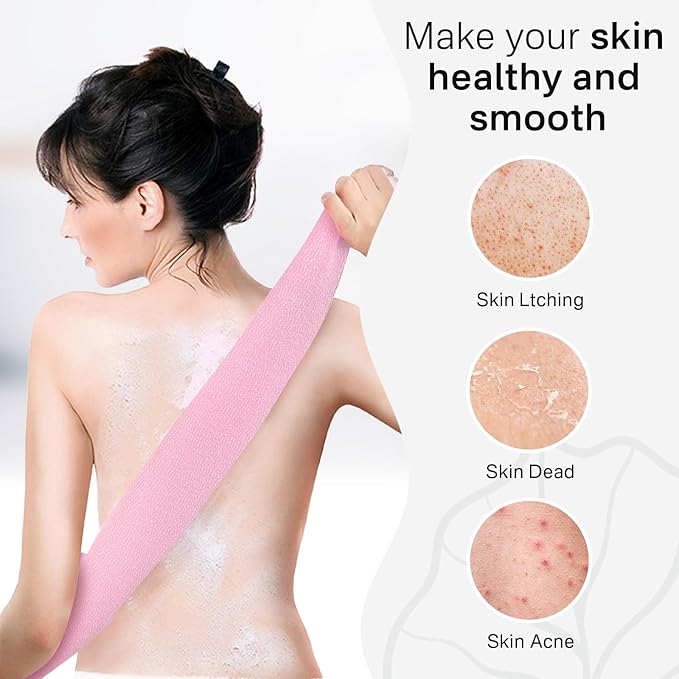 Yiclick Exfoliating Washcloth Towel- Exfoliating Body Scrubber Exfoliator, Back Scrubber for Shower Bath, Exfoliate Rags Wash Cloths, Loofah Lufa Sponge, Body Scrub & Exfoliation Women Men