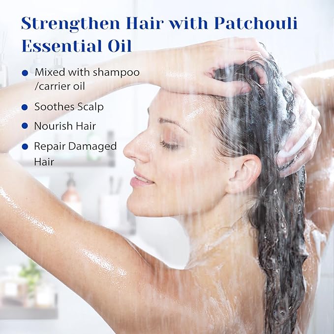 HIQILI Patchouli Essential Oil for Diffuser,Skin Care&Hair Nourishment