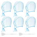 6 Pcs Hair Highlighting Caps, Hair Coloring Cap with Plastic Hooks Disposable Highlighting Dyeing Cap for Salon Hairs Dyeing Hairdressing