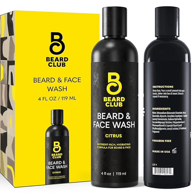 The Beard Club Brush, Comb and Scissors Grooming Kit for Men's Beards and Mustaches Gift Set