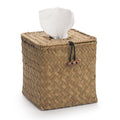 Seagrass Square Tissue Box Cover Woven Napkin Holder Decorative for Bathroom Farmhouse (Natural, 5.5 x 5.5 x 5.5 Inch)