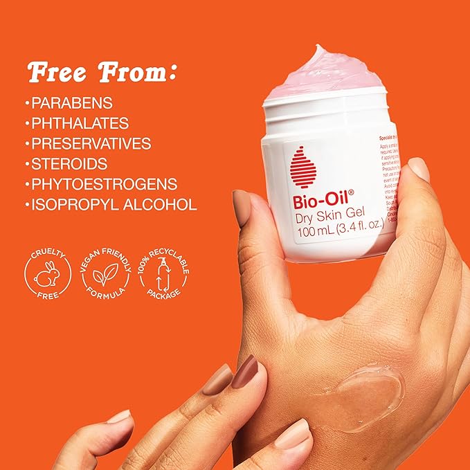 Bio-Oil Dry Skin Gel Moisturizer, Vitamin B3, Face & Body, 6.7 fl oz