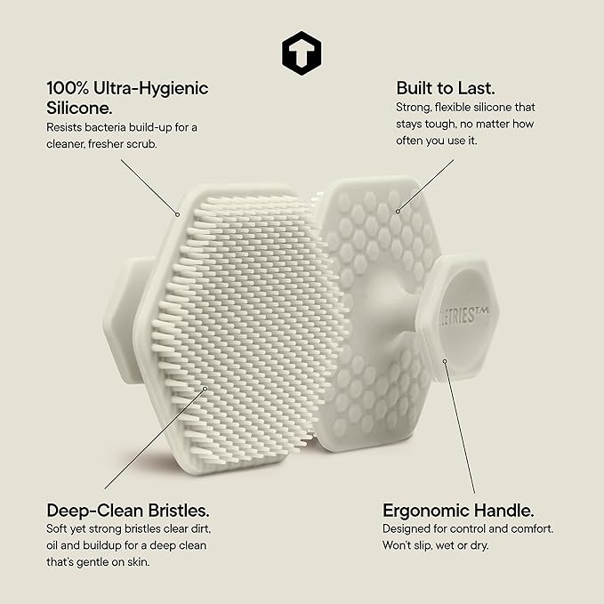 TOOLETRIES Silicone Face Scrubber, Facial Cleansing Brush - Sand