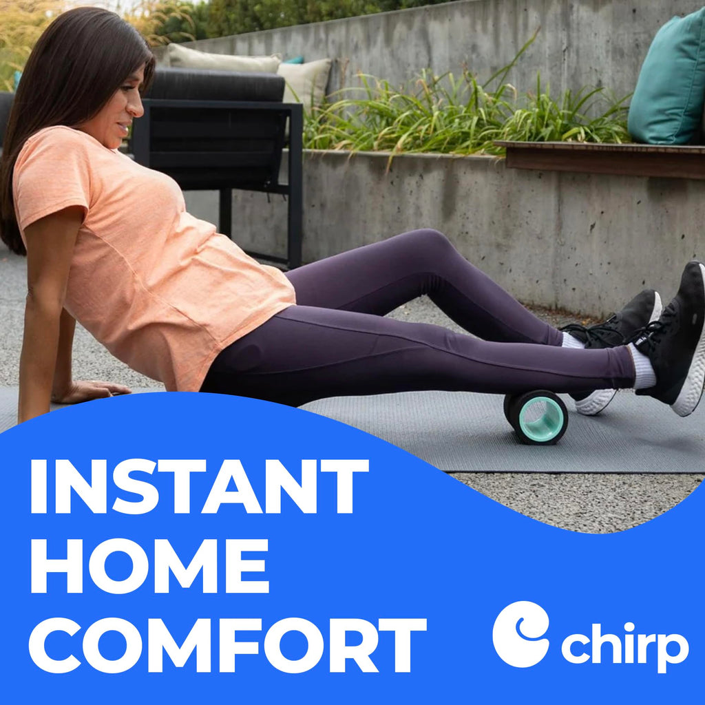 Chirp Wheel+ Foam Roller, Back & Neck Pain Relief, Mint 4-Inch