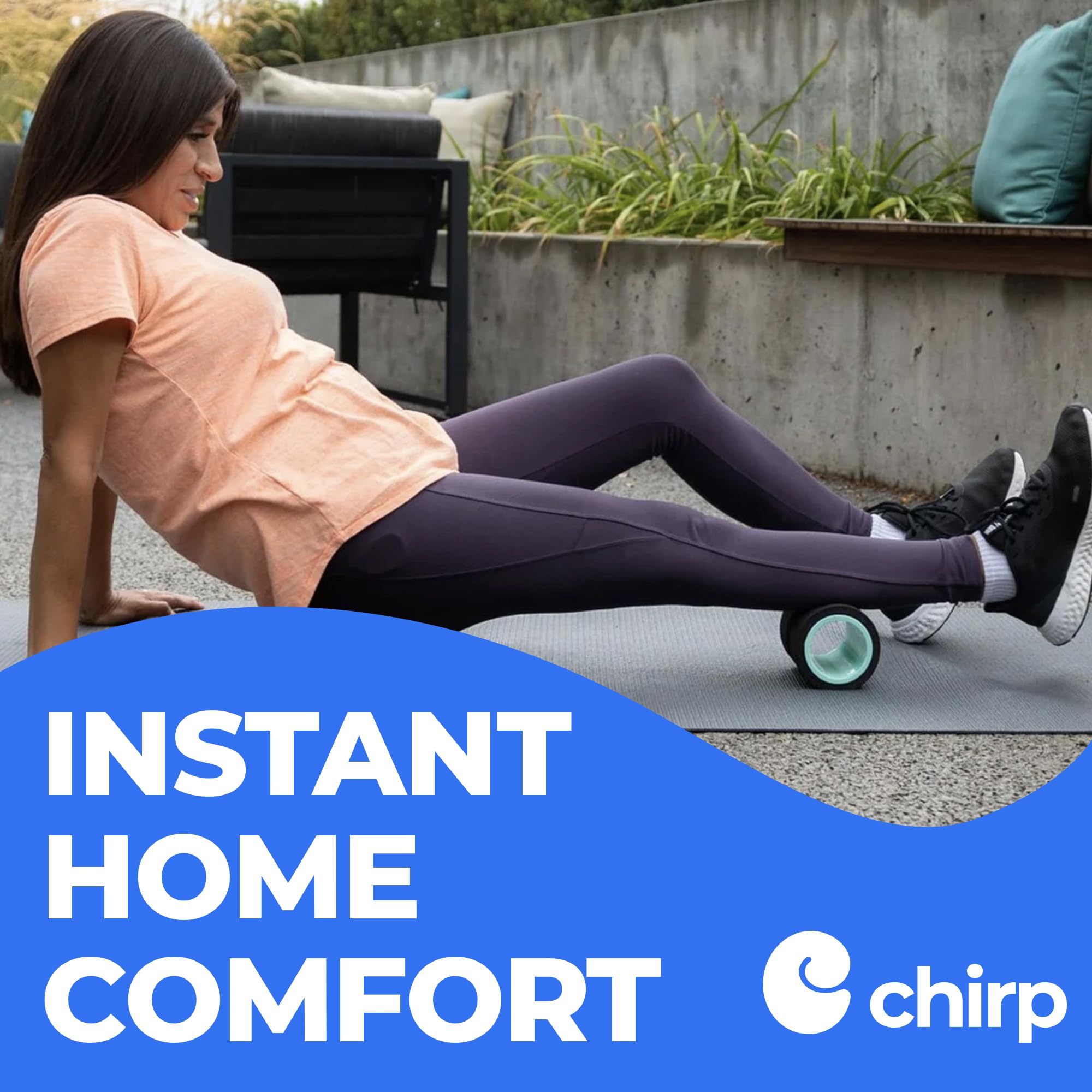 Chirp Wheel+ Foam Roller, Back & Neck Pain Relief, Mint 4-Inch