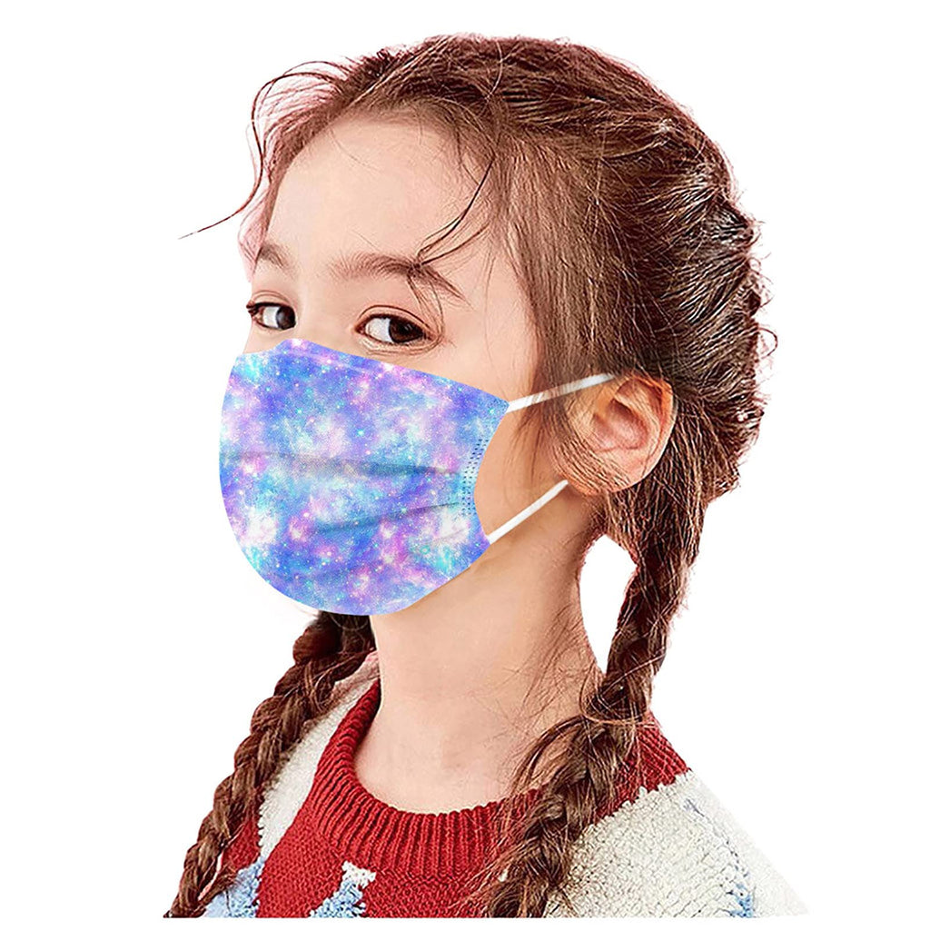 YUGYUJ 50Pcs Kids Face Mask Childrens 3 Ply Non-Woven Protective Breathable Kids Face Mask for Boys Girls Outdoor School (50Pcs Kids Mask B)