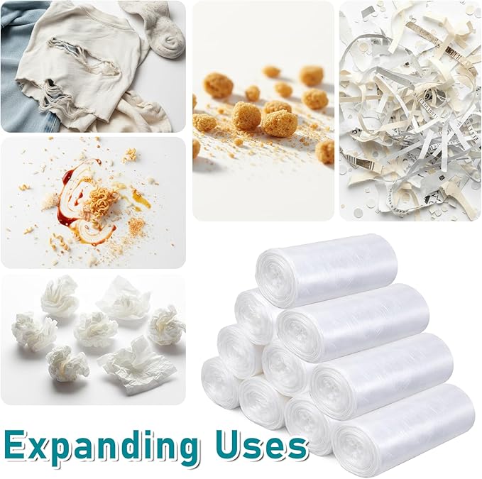 1000 Pcs / 10 Roll Sanitary Napkin Receptacle Liner Portable Trash Bags Sanitary Napkin Disposal Bags Bathroom Trash Bag Feminine Hygiene Disposal Bag Women Personal Supplies for Tampon (15.75 inches)