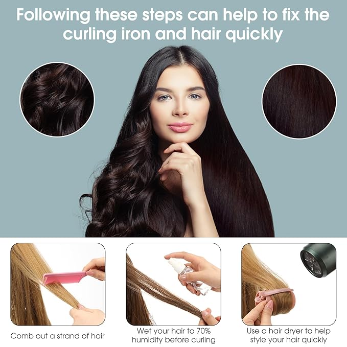 WILLBOND 141 Pcs Hair Rollers Set Include Plastic Hair Rollers with Pins and Clips (Brown)