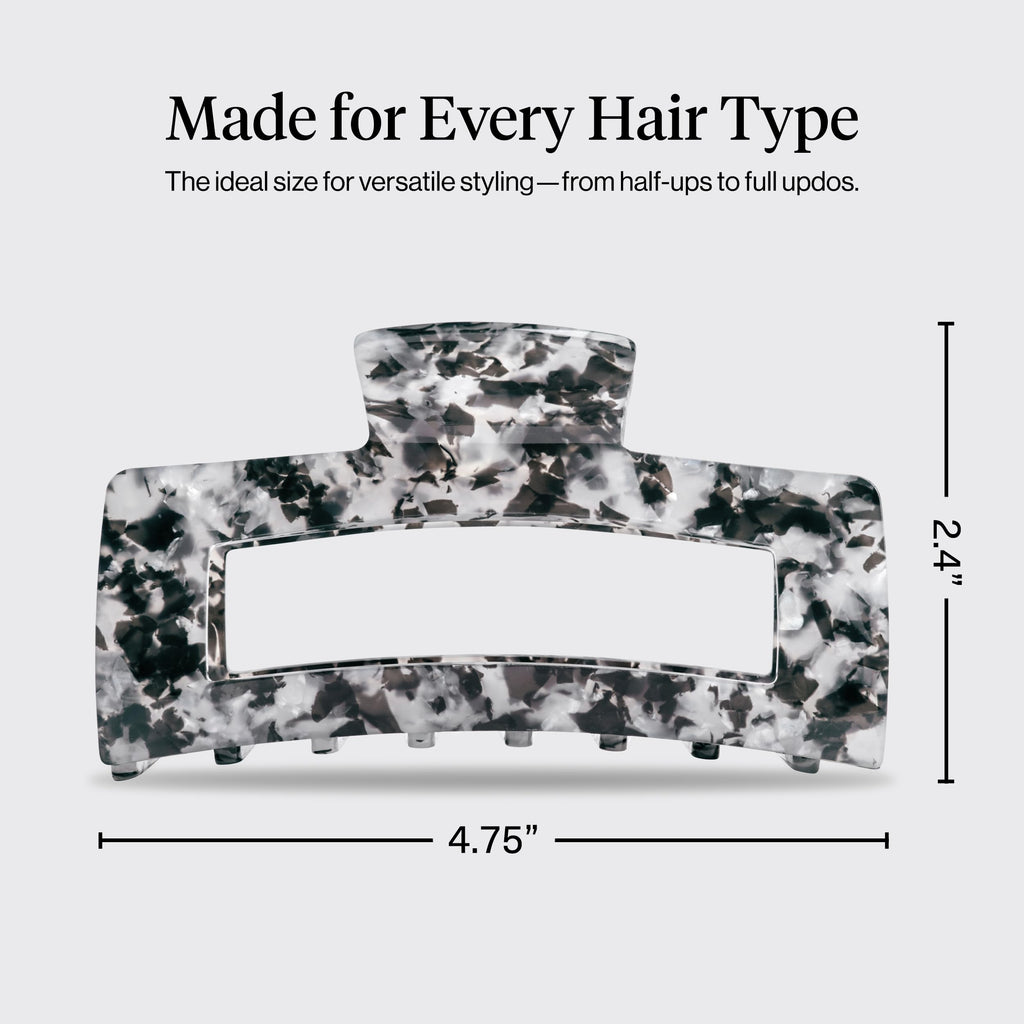 Kitsch Jumbo Hair Clip for Women – Recycled Plastic Hair Claw Clip - All-Day Strong Hold, Durable Non-Slip Grip for Thick & Thin Hair - Black, 1pc