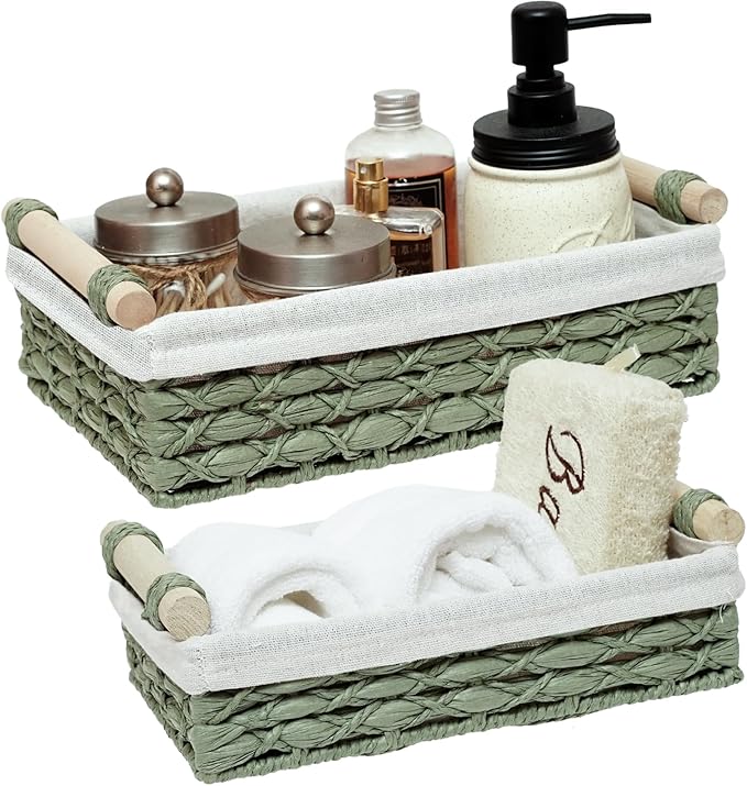 Storage Basket for Bathroom Organizer Baskets for Shelves Organizing