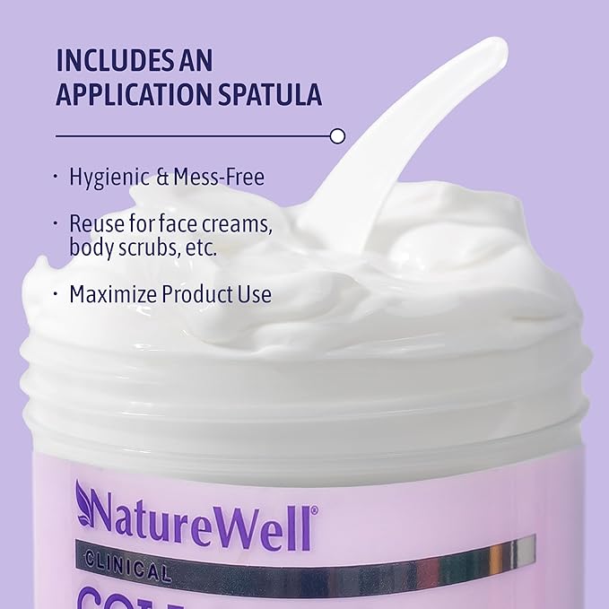 NATURE WELL Collagen Peptide Cream for Face, Body & Hands – Firming Moisturizer for Crepey Skin, Anti-Aging Hydrating Lotion for Dry Skin, Smooths Wrinkles & Boosts Elasticity, Non-Greasy, 10 Oz