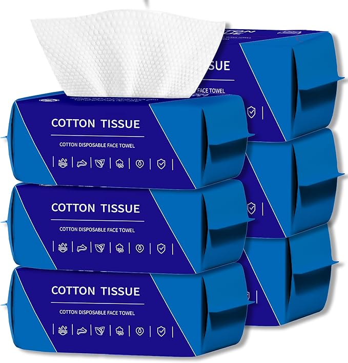 ZVNNZOM 100 Count Face Towels Disposable (6 Pack)