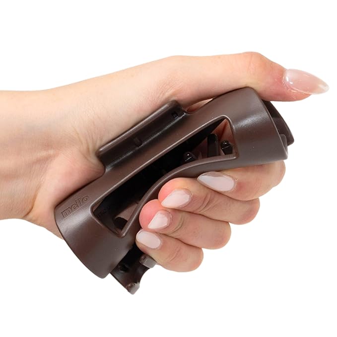 Mello Medium Hair Clip - Flexible Comfort Hair Claw for Women, Strong Hold for Thick & Thin Hair Styling, Durable Material, Matte Non-Slip Finish, Made in Korea, Patent Pending (Dark Brown, Medium)