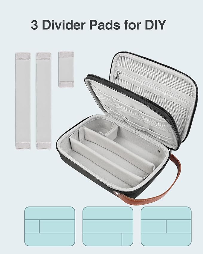 Luxtude Hair Clipper Case, Portable Barber Travel Cases for Trimmers, Guards & Accessories, Fits Wahl, Andis, Hatteker, Oneisal Grooming Tools (Case Only)