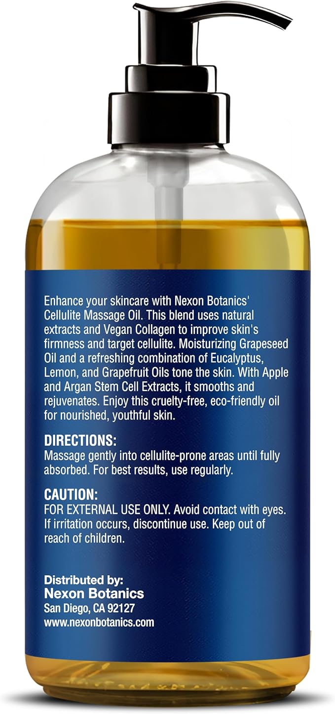 Anti-Cellulite Massage Oil for Massage Therapy & Gua Sha 8 fl oz