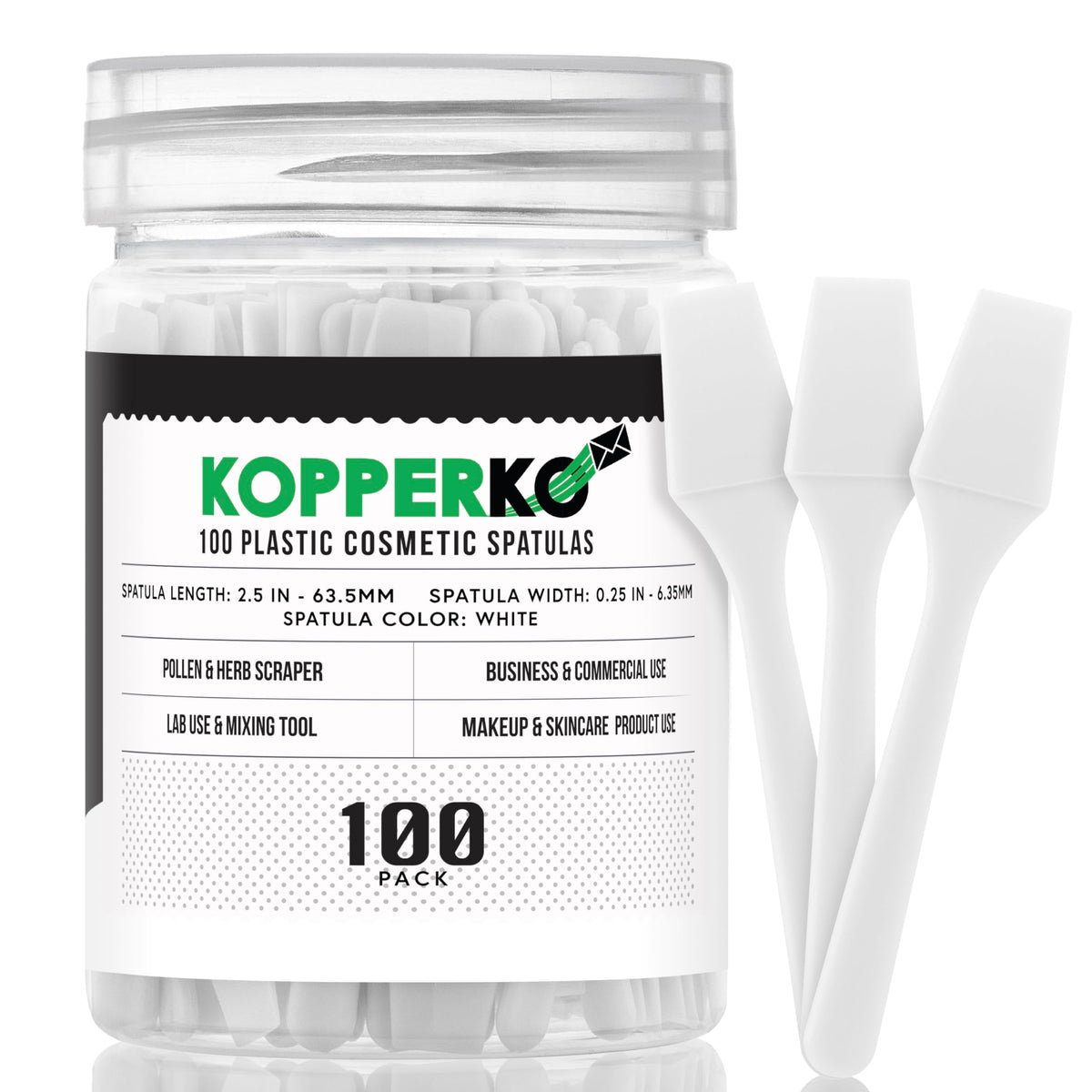 Kopperko Mini Skincare Spatula, 2.5 Inch, 500 Pack, Sky Blue