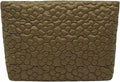 HFLZBRO Puffy Quilted Makeup Bag, Cosmetic Bag, Travel Toiletry Organizer Pouch, Clutch for Wom (Brown Flower)