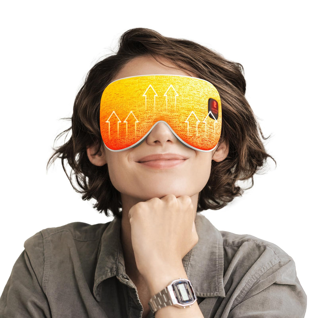 Rythboom Cordless Heated Eye Mask for Dry Eyes, 3 Levels