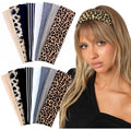 Huachi Headbands for Women Non Slip 16 Pack Trendy Women Headbands Cheetah Print, Elastic Hair Bands Soft Cloth Fabric Fashion Hair Accessories