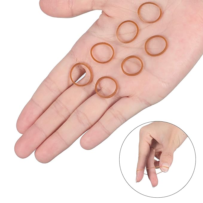 2000 Pack Mini Rubber Bands Elastic Hair Bands Soft Hair Ties with Box for Hair Braiding Hair Wedding Hairstyle(Brown)