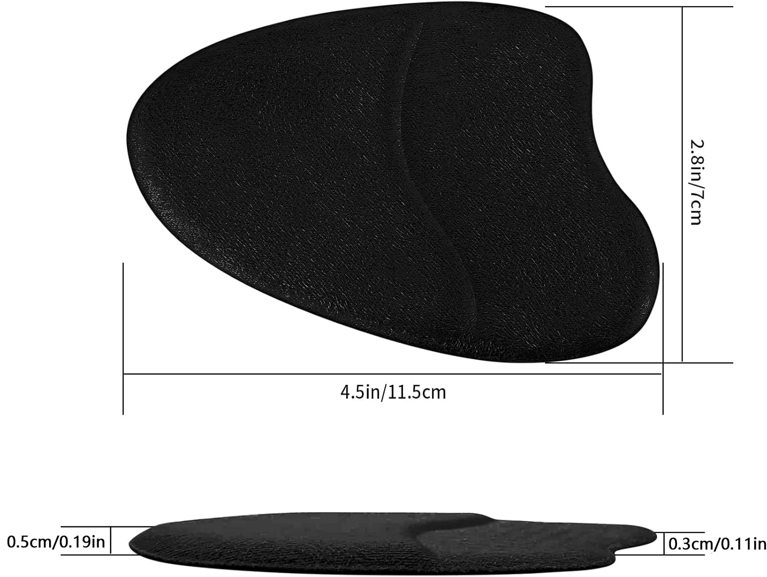 RUGLAMZHIP 4 Pairs Forefoot Cushion Inserts for Women Shoes