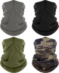 ROXUN Neck Gaiter, 4 Pack Summer Cooling Breathable Face Mask for Outdoors