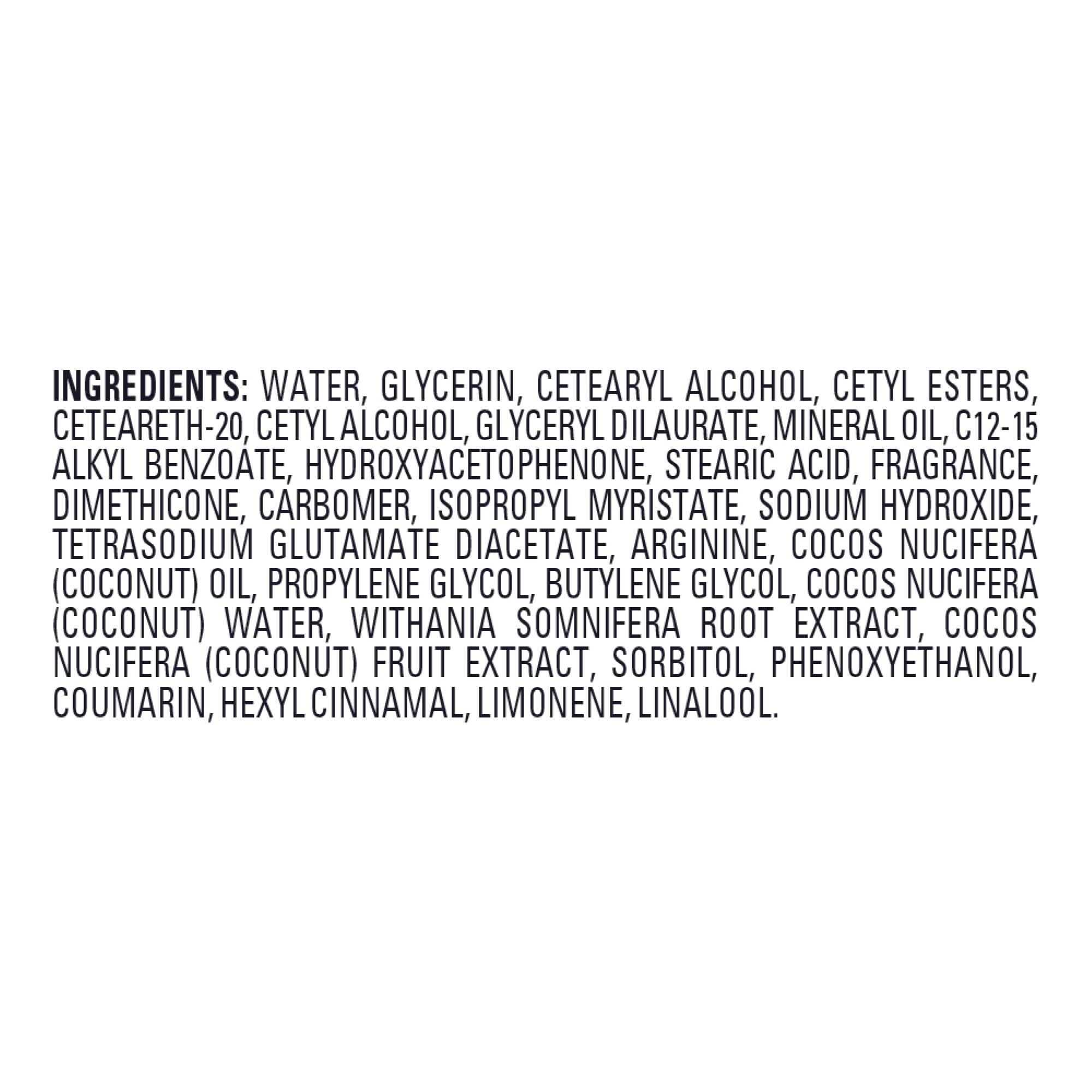 Jergens Hydrating Coconut Body Lotion, Hand and Body Moisturizer, Infused with Coconut Oil, Hydrates Dry Skin Instantly, Dermatologist Tested, 26.5 Oz