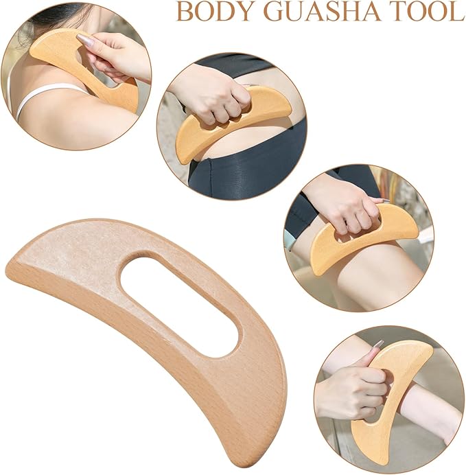 Xokocli 5-in-1 Wood Therapy Massage Tools Lymphatic Drainage Massager for Muscle Pain Relief | Maderoterapia Kit Body Sculpting Tools for Anti-Cellulite, Body Shaping
