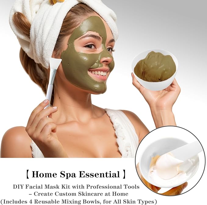 Silicone Face Mask Mixing Bowls - Microwave & Freezer Safe, Non-Stick Esthetician Bowls (White)