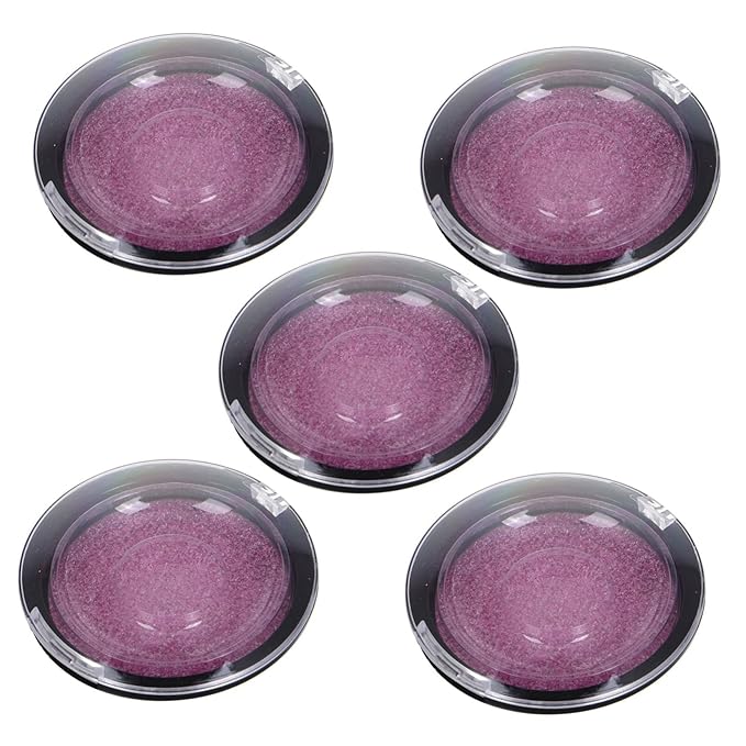 FOMIYES 5pcs Round Faux Lash Box Durable Eyelash Case for Organized Storage of False Eyelashes Portable and Compact Design for Travel and Daily Makeup Use