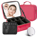 Mocado Travel Makeup Bag with Mirror Makeup Case with 10x Magnifying Mirror