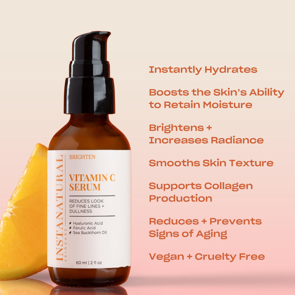 InstaNatural Vitamin C Face Serum: Fine Lines and Discoloration, 2 Fl Oz