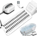 Iridesc Bubble Bath Mat Tub Spa Massager - Portable Spa Bubble Bath Massager with Remote Control, Upgraded Powerful Suction Cup, Pillow, Electric Air Pump, 6-Speed Bubbles for Home Relaxation