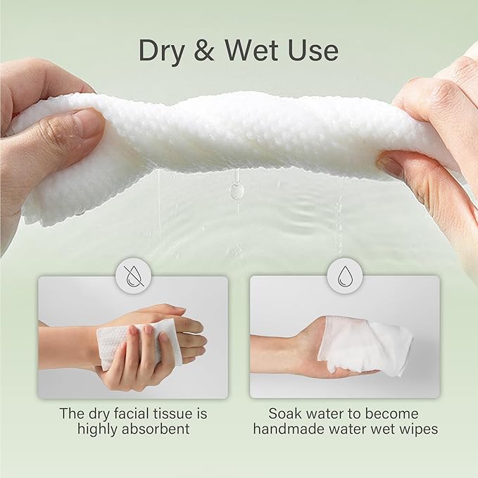 Unifree Facial Towels, Dry Wipes Makeup Remover, On-the-go, 360 count