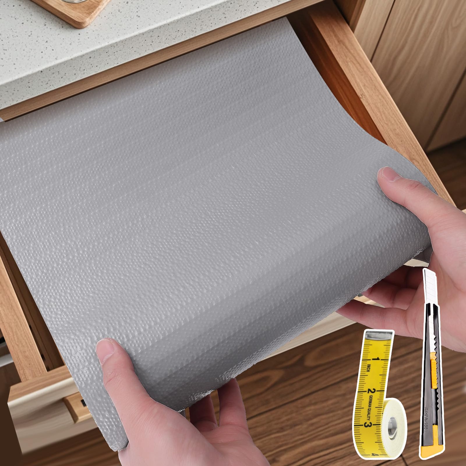 Shelf Liners for Kitchen Cabinets Non Adhesive Drawer Liner 17.3in x 20FT