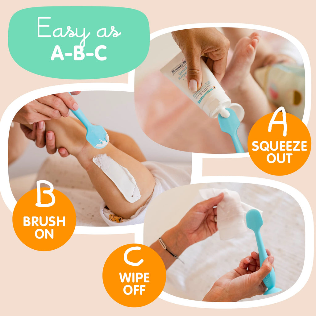 Bumco Baby Bum Brush - Flexible Diaper Cream Spatula Applicator (Blue)