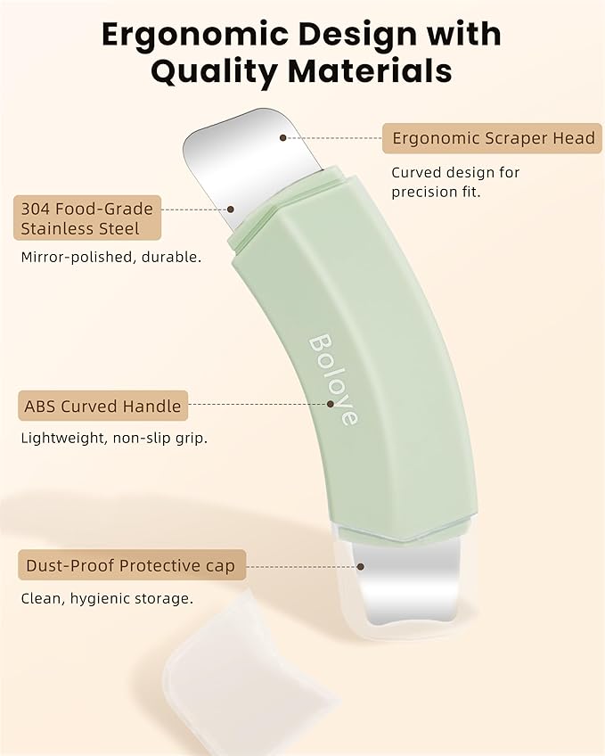 Boloye Blackhead Remover Tool – Dual-Head Face Scraper & Pore Cleaner for Deep Facial Cleansing, Nose Scraper for Nose & T-Zone, Skin Care Tool for Men and Women