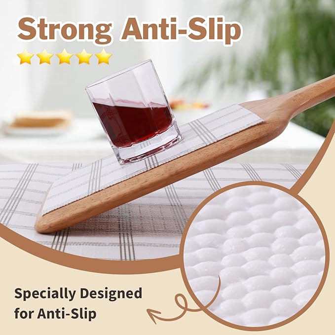 Shelf Liners for Kitchen Cabinets 17in x 20FT, Non Adhesive Drawer Liner White Square Thickened Shelf Liner Non-Slip Easy to Clean for Tool Box Refrigerator with Knife and Tape Measure