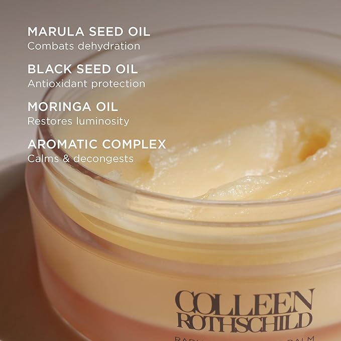 COLLEEN ROTHSCHILD Jumbo Radiant Cleansing Balm | Deeply Cleanses, Soothes, Removes Makeup & Impurities | Restores Luminosity | Calms & Decongests | Combats Dehydration (6.8 fl oz)