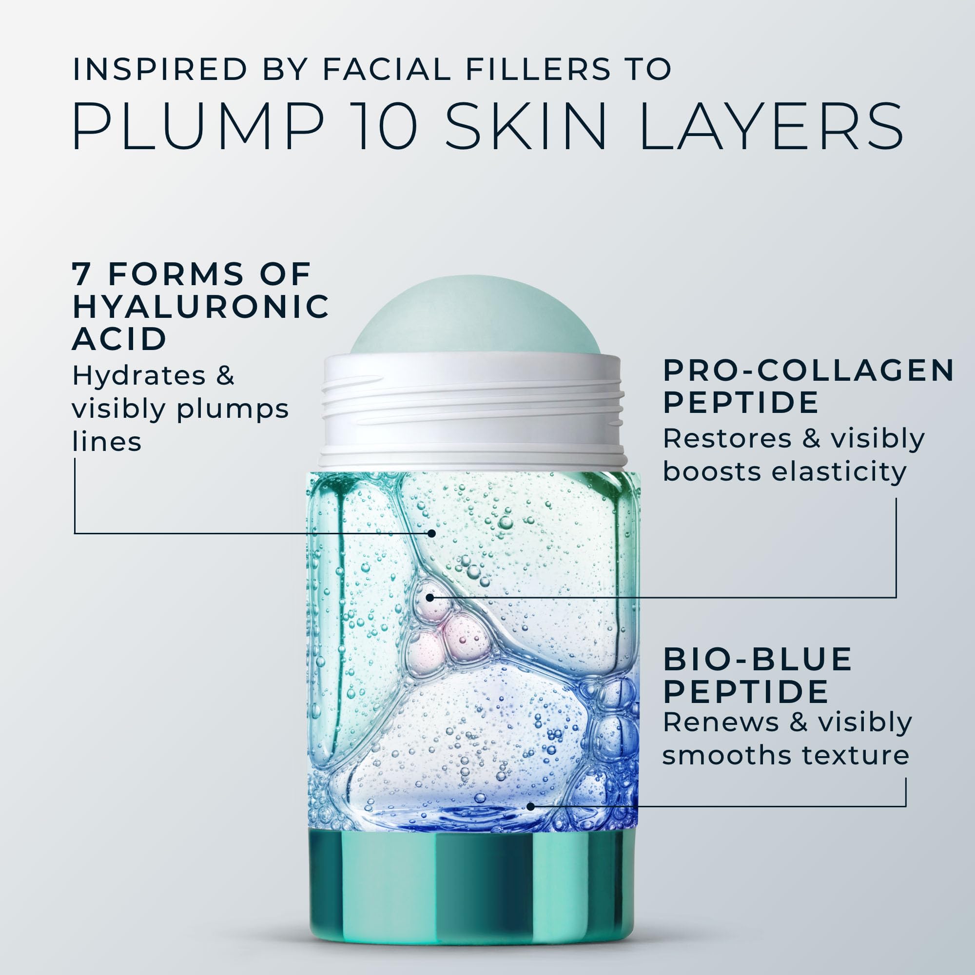 RoC Hydration+ Replumping Serum Stick, Fragrance-Free, Hydrating And Cooling Hyaluronic & Peptide Formula To Boost Elasticity And Visibly Smooth Aging Skin, With Line Smooth Eye Cream Packette, 0.7oz