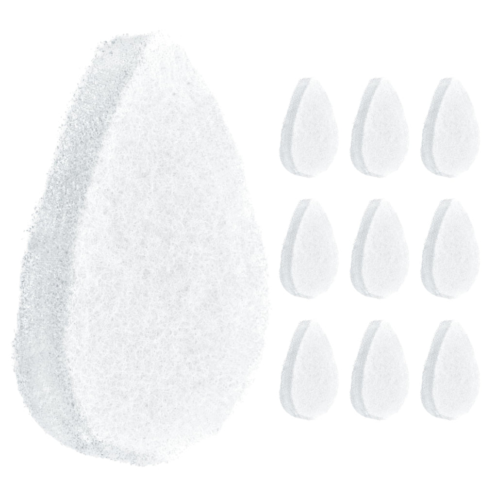 IMPRESA Facial Sponge - Daily Deep Cleansing Face Scrubber - Gentle Exfoliating Pads for Dead Skin Removal - Reusable Face Scrub Pads for Normal to Oily Skin (White, Regular)