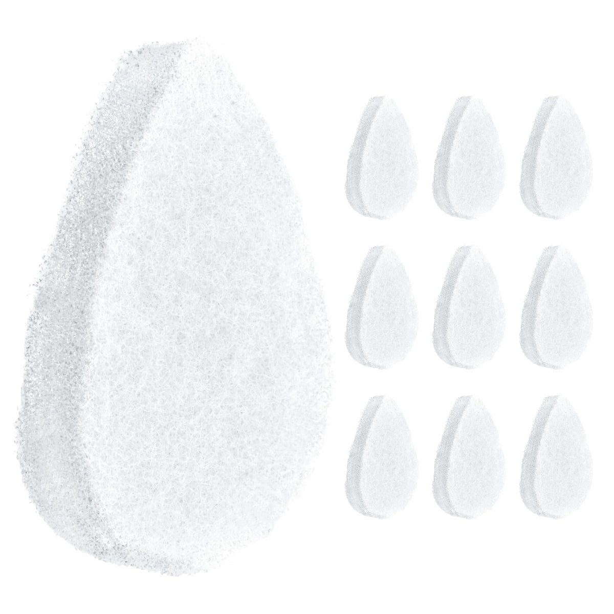 IMPRESA Facial Sponge - Daily Deep Cleansing Face Scrubber - Gentle Exfoliating Pads for Dead Skin Removal - Reusable Face Scrub Pads for Normal to Oily Skin (White, Regular)