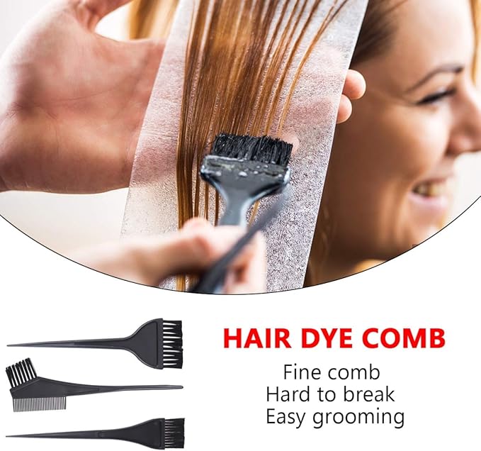 Healifty Hair Dye Coloring Kit 20Pcs - Hair Dye Bowl, Hair Dye Brush, Hair Dye Comb, Hair Coloring Cape, Ear Cover, Gloves, Hairpin, Hair Dying Accessory Kit for Hair Coloring
