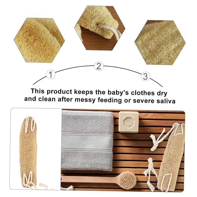 minkissy Exfoliating Back Scrubber Band for Shower Long Strap Loofah Bath Washer Deep Cleanse Skin Pores Breathable Quick Drying for All Body Types