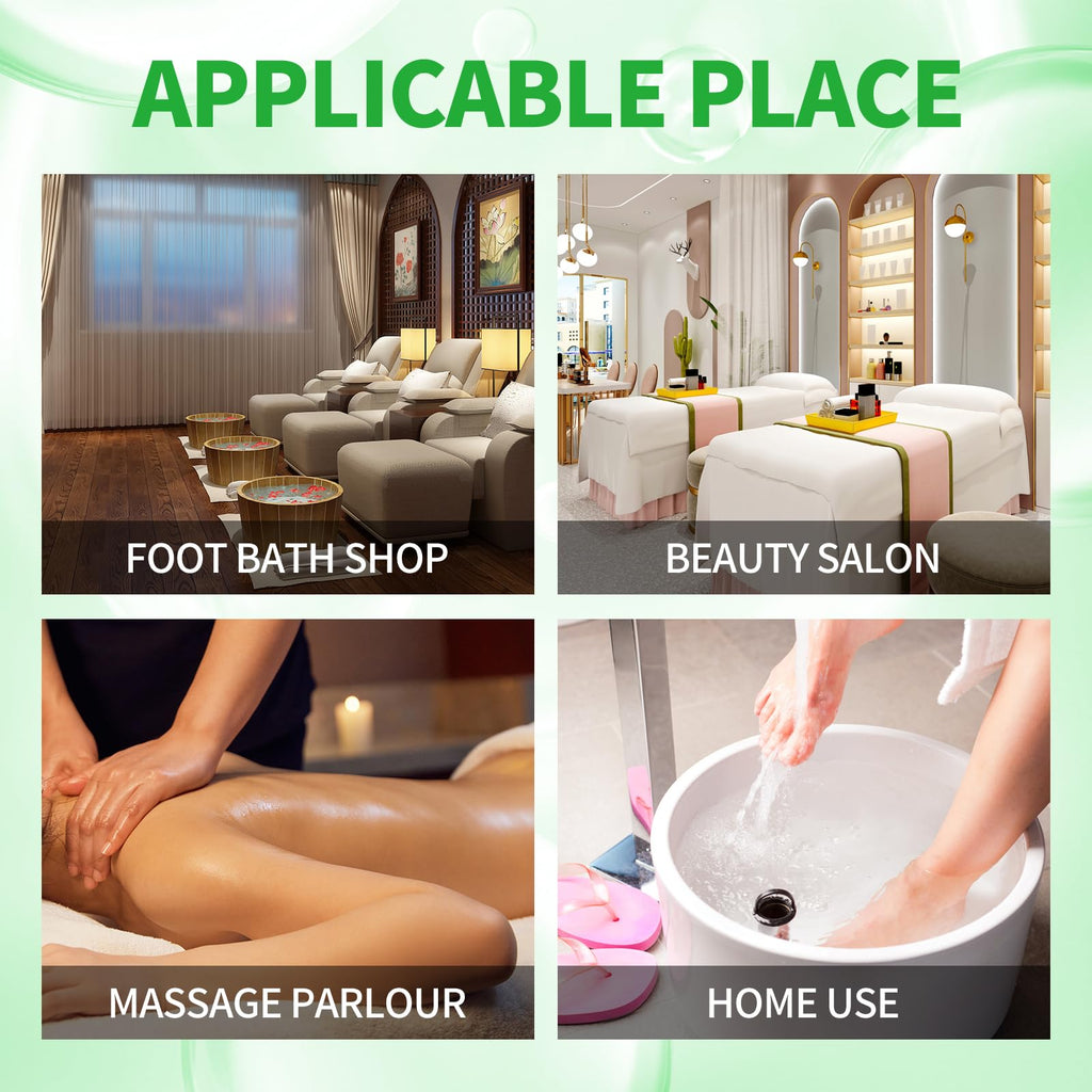 nbc BeautiLab Pedicure Kit Foot Soak Set: Bubble Salt, Sugar Scrub, Massage Mask, Massage Lotion in a Box, 4 Step Foot Spa Kit for Dry Feet, Calluses and Tired Feet(3 Set Jasmine)