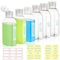 Wowang Travel Bottles for Toiletries 6 Pack 3.4oz/100ml TSA Approved Shampoo and Conditioner Bottles Leak-proof Squeezable Travel Size Containers Refillable Empty Plastic Squeeze Bottle (Clear)