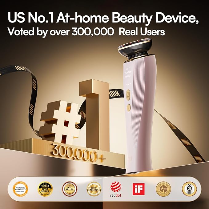 INIA 3-in-1 Red Light Therapy Beauty Device for Face & Neck Skincare